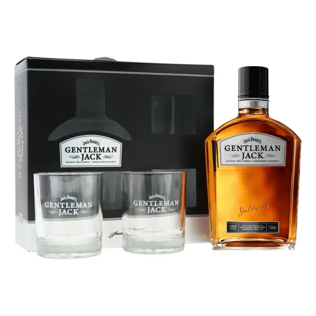 Pack Jack Daniels Gentleman + 2 Vasos Navidad