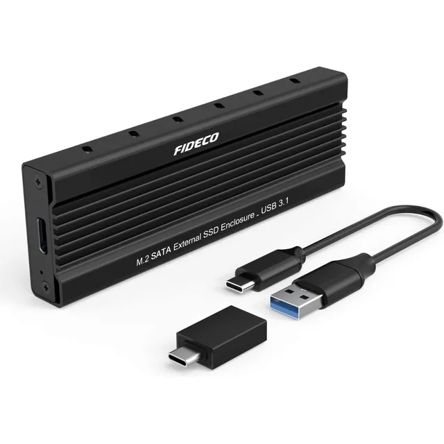 Carry Disk Case M2 Sata Ngff Ssd Usb C 3.1 10 Gbps - Fideco