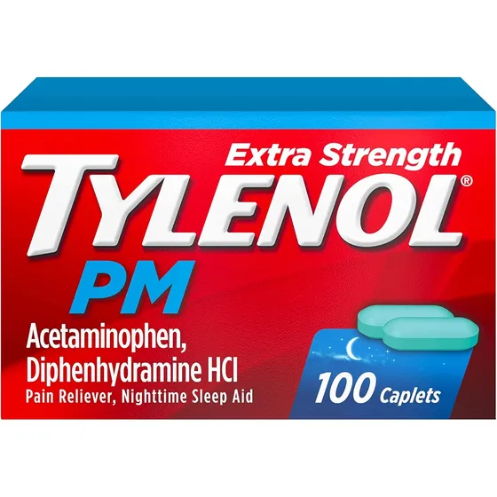 Tylenol Pm Extra Strength 100 Cápsulas Para Aliviar El Dolor