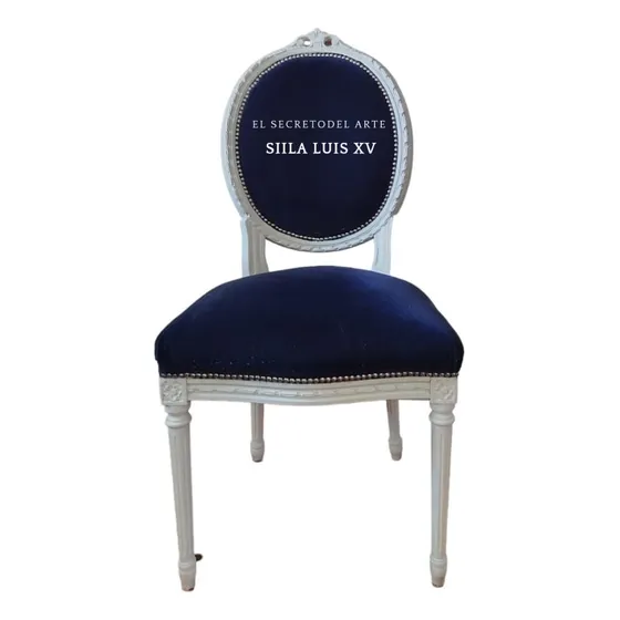 Sillas  Luis Xv Estilo Medallon Oval Tapizado A Nuevo