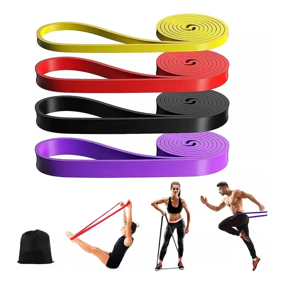 Bandas De Resistencia De Ejercicio Yoga Y Fitness  Kit 4 Pcs