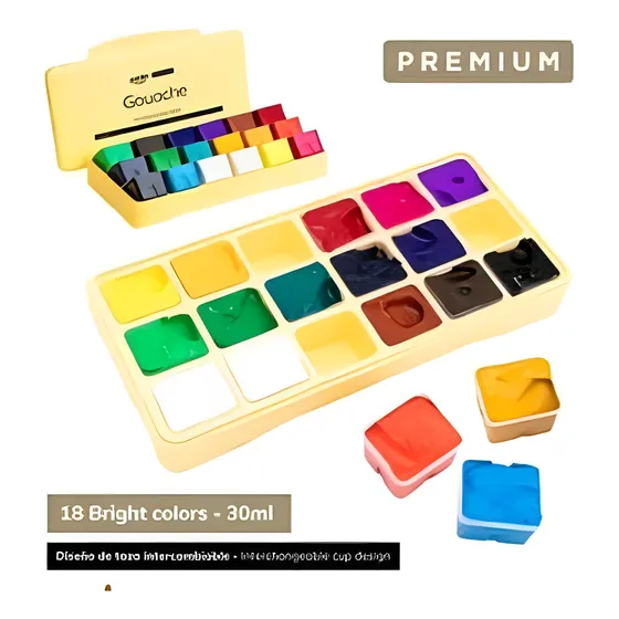 Set De Pinturas Gouache Pointer - 18 Colores Brillantes 30ml