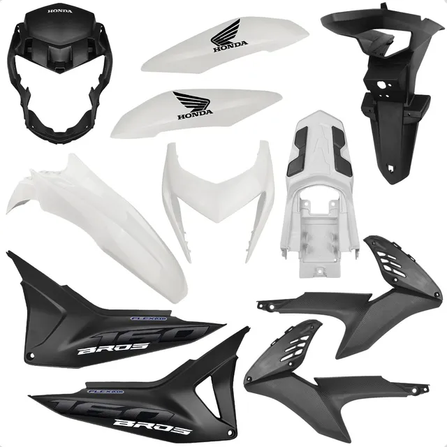 Kit Conjunto Plástico Com Bagageiro Bros 160 2015 Até 2021
