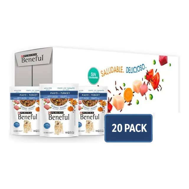 Pack X20 Sobres De Comida Húmeda Sabor Pavo Purina® Beneful