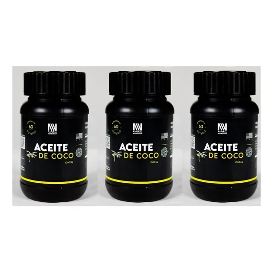 Aceite De Coco Natural Nutrition Suplemento Dietetico 60caps Sabor Neutro