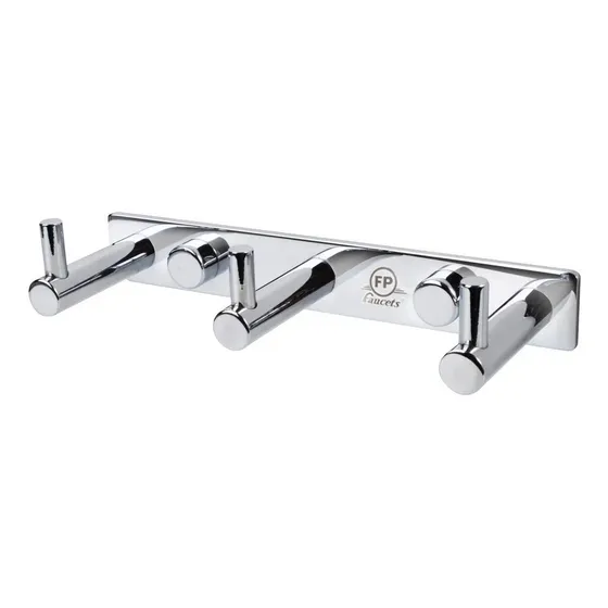 Perchero Triple Accesorio Baño Fp Style Lujo Inoxidable Fp