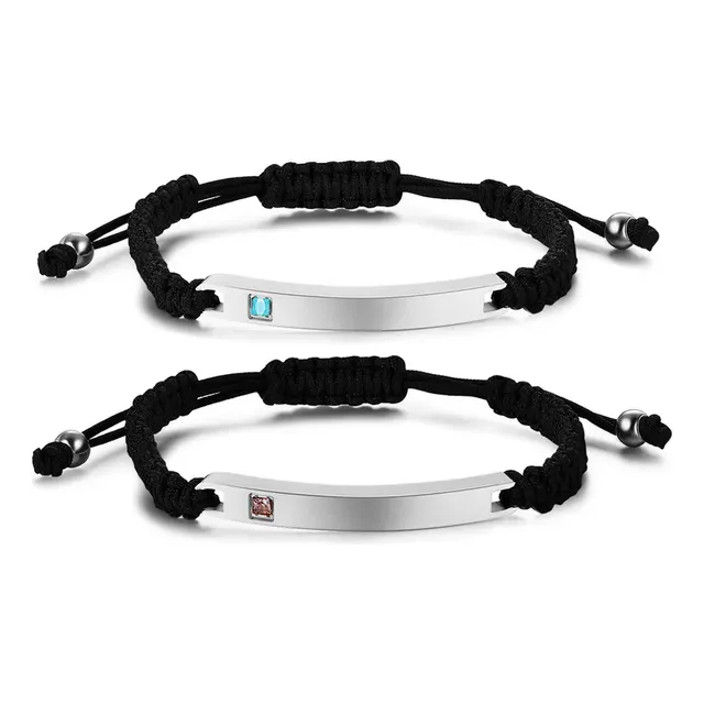 Pulseras De Parejas Cordón Trenzado