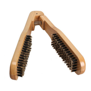 Cepillo Alisador De Pelo De Madera Con Pinza De Doble Cara P Cepillo Alisador De Pelo De Madera Con Pinza De Doble Cara P
