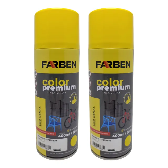 Kit 2 Tinta Spray 400ml Uso Geral Todas As Cores Automotivo.