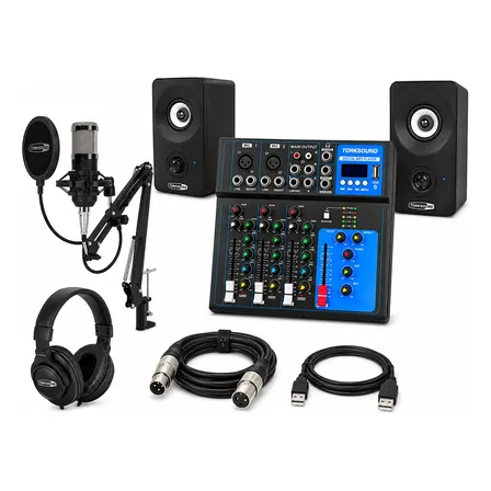 Pacote Criador Kit De Gravação Home Studio Interface Digital 127/220v