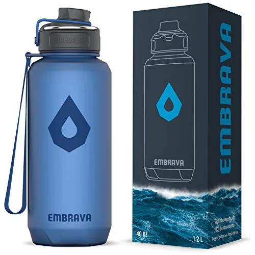 Embrava 40oz Botella De Agua - Grande Con Anillo De 8l1yz