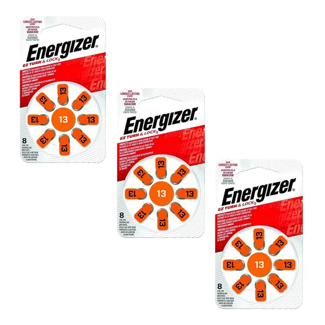 24 Piezas Energizer Auditiva Tamaño 13 -- 3 Paquetes