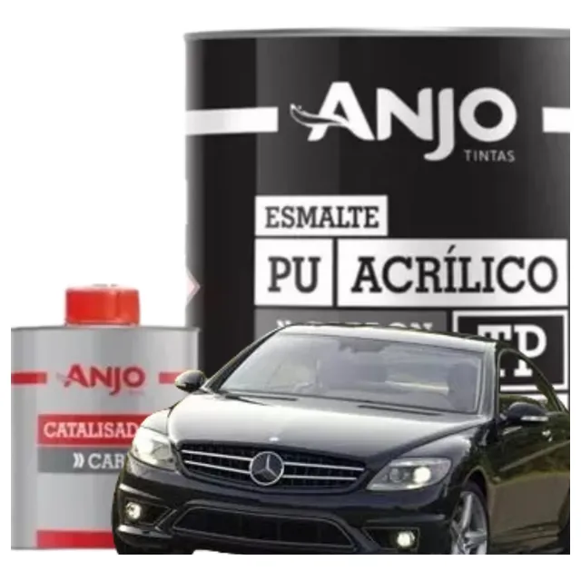 Kit Pintura Pu Automotriz Negro Intenso