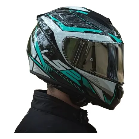 Capacete Ls2 Ff320 Stream Sukeban Preto Titanium Dourado