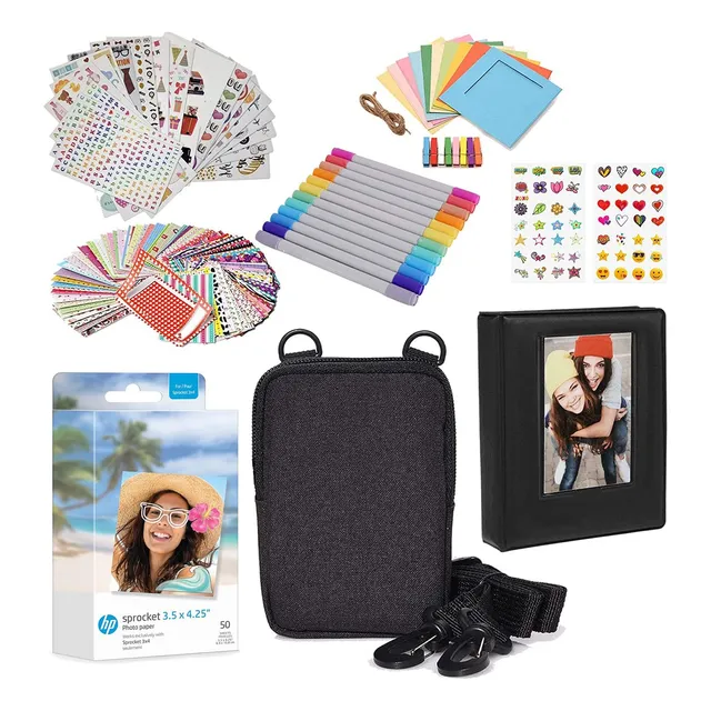 Kit De Papel Fotográfico Hp Sprocket, 9 X 11 Cm, 50 Hojas Co