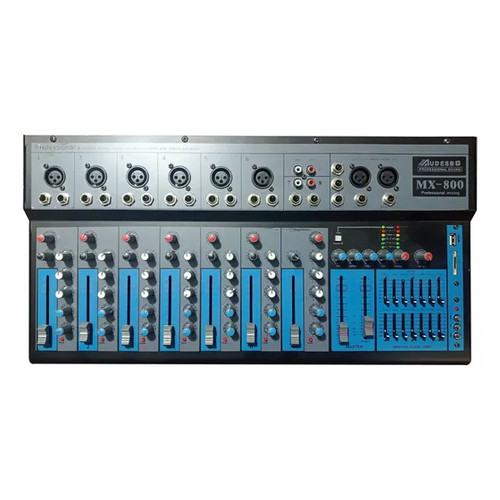 Consola Sonido Pasiva 8 Canales Usb Y Lector Memoria