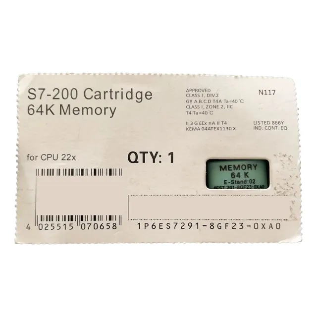 Memoria  De 64k  Siemens-6es7291-8gf23-0xa0