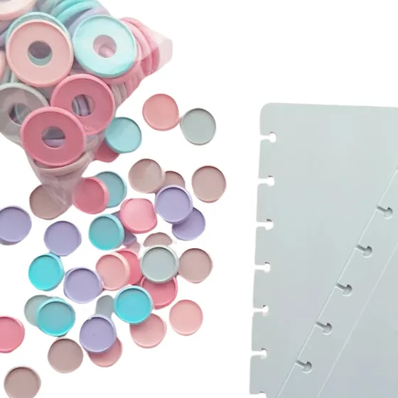 100 Discos Anillos Sistem Cuaderno Inteligente Color Vintage