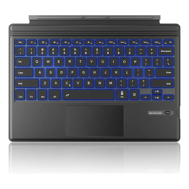 Teclado Bluetooth Inalámbrico Portátil/panel Táctil/negro