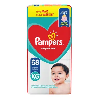 Pampers Supersec Fraldas DescartĂĄveis 68 Unidades (xg) Pampers Supersec Fraldas DescartĂĄveis 68 Unidades (xg)
