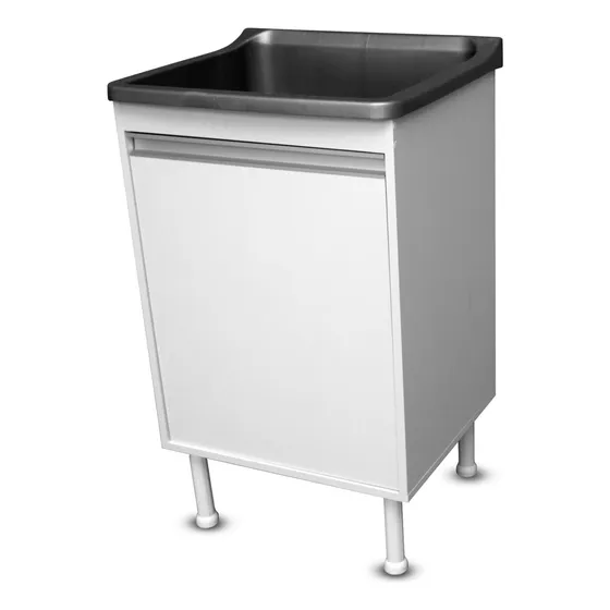 Tanque Para Lavar Roupa Com Gabinete Mdf Entregue Montado