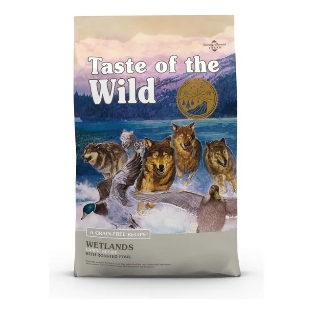 Alimento Taste of the Wild Wetlands Canine para perro adulto todos los tamaños sabor pato asado de 12.7 kg