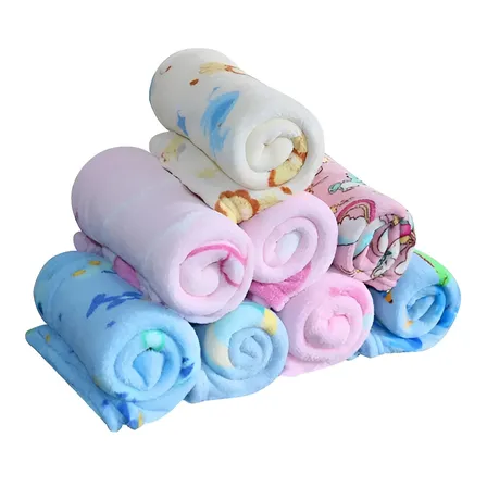 Kit 3 Mantas Cobertor Microfibra Infantil Bebê Estampada Cor Menina