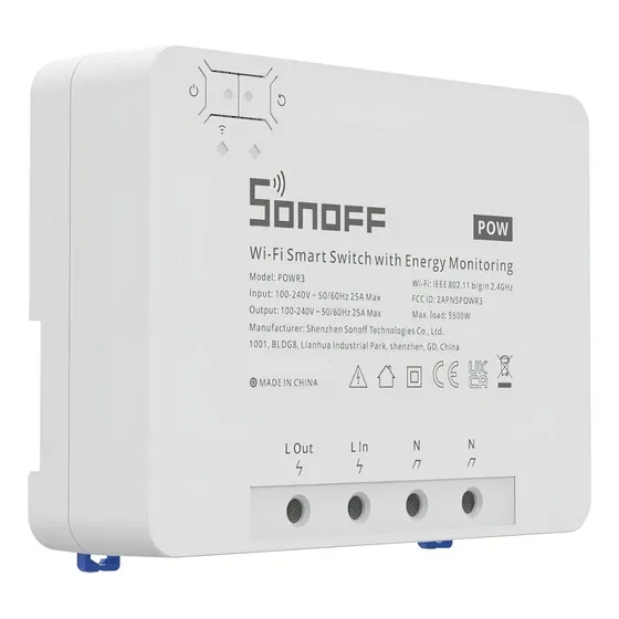 Interruptor Wifi con medición de energía Sonoff Pow R3 de 25a