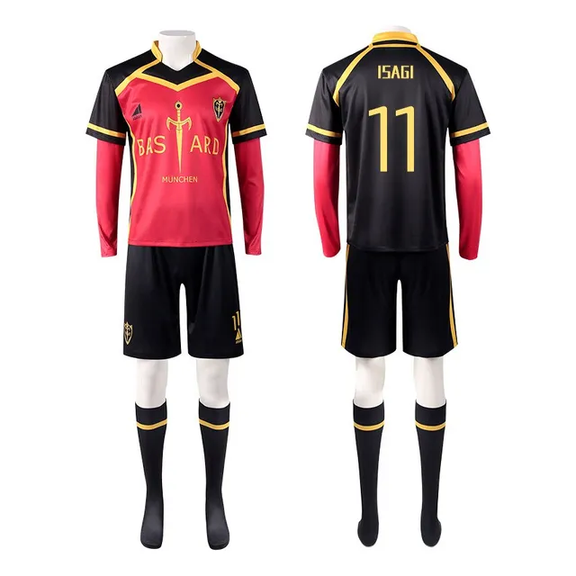 Disfraz De Cosplay De Anime Blue Lock, Uniforme Rojo, Azul Y