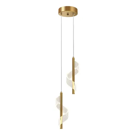 Luminária Pendente Minimalista 9w Led Moderno Luxo Lustre 127/220v Dourado