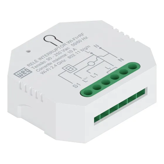 Rele Interruptor 1 Canal 10a Wifi Weg Home Compativel Alexa