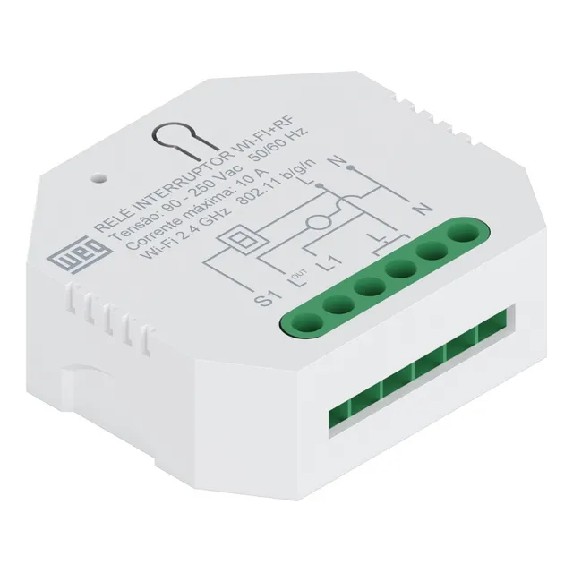 Rele Interruptor 1 Canal 10a Wifi Weg Home Compativel Alexa