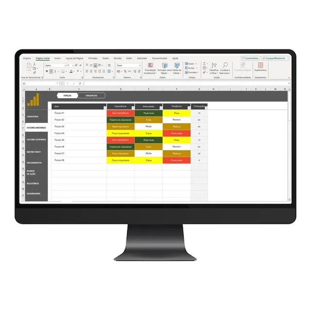 Planilha De Análise Swot Em Excel