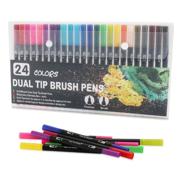 12/24/36/48 Colors Art Marker Dual Brush Pens Brush And