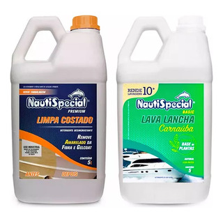 Limpa Costado + Lava Lancha Com Cera Nautispecial 5 Litros Limpa Costado + Lava Lancha Com Cera Nautispecial 5 Litros