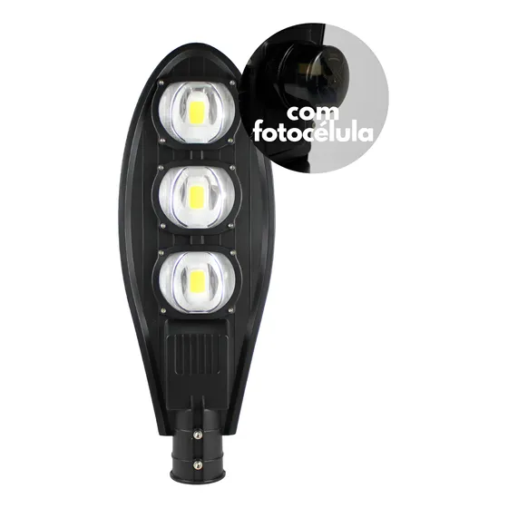 Luminária Led Cob 150w Iluminação Publica Fotocélula