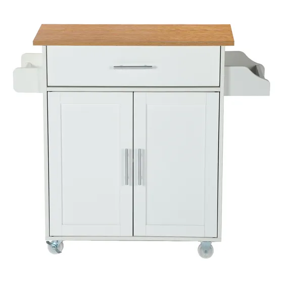 Gomyhome Carrito De Almacenamiento Cocina Con Clóset De Almacenamiento Y Cajones Para Comedor Blanco