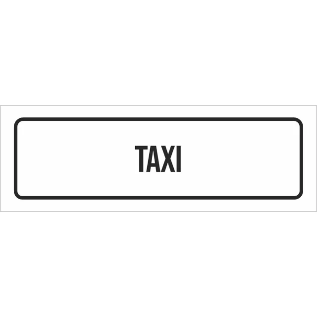 Placa De Sinalização Setor - Taxi (23x9)