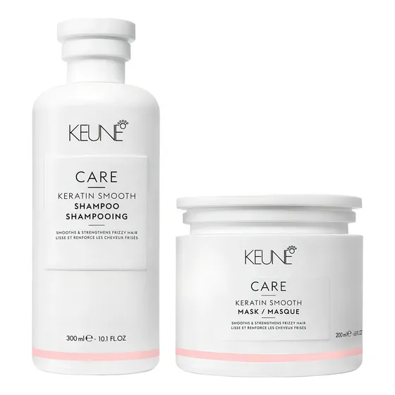 Kit Keune Care Keratin Smooth Shampoo 300ml + Máscara 200g