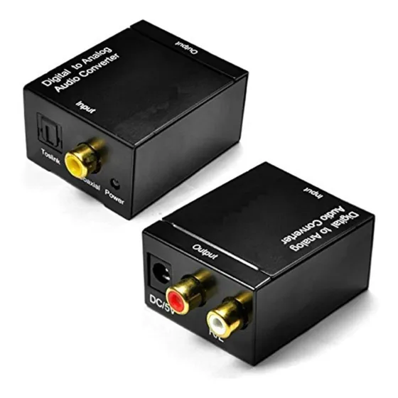 Conversor Audio Digital A Analogico Rca Fibra Optica Coaxial