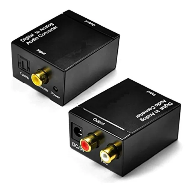 Conversor Audio Digital A Analogico Rca Fibra Optica Coaxial