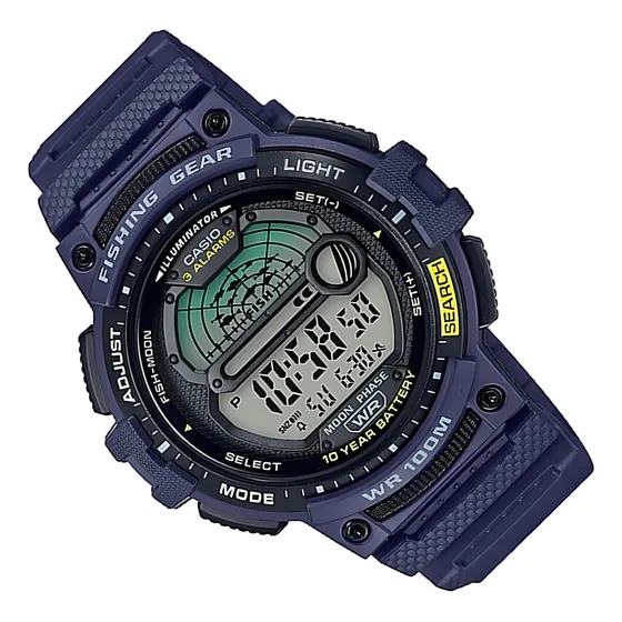 Reloj Casio Outgear Ws-1200h-2av, Pesca, 10 Años De Bateria
