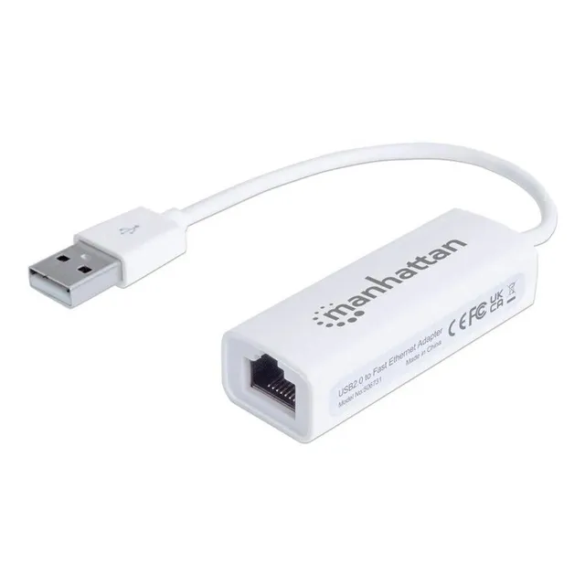 Adaptador Fast Ethernet Usb De Alta Velocidad 2.0 Manhattan
