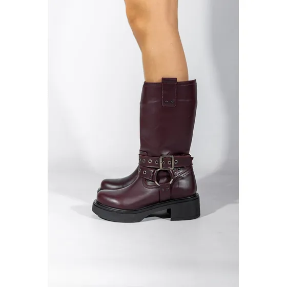 Bota De Cuero Vacuno Nigeria Modelo Capri Bordo