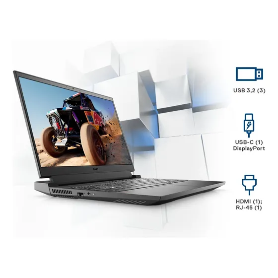 Dell Laptop Gaming Serie G 5530, NVIDIA GeForce RTX 4060 (8GB), 15.6" FHD Ci7-13650HX (14Cores), 16GB 1TB SSD, Color Negro