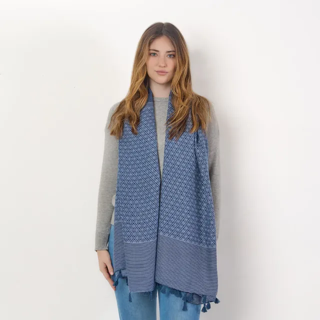 Pashmina Xl Extra Large Fully Azul