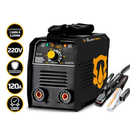 Máquina Solda Inversora Mma The Black Tools Preto 50/60hz Voltagem Máquina Solda Inversora Mma The Black Tools Preto 50/60hz Voltagem