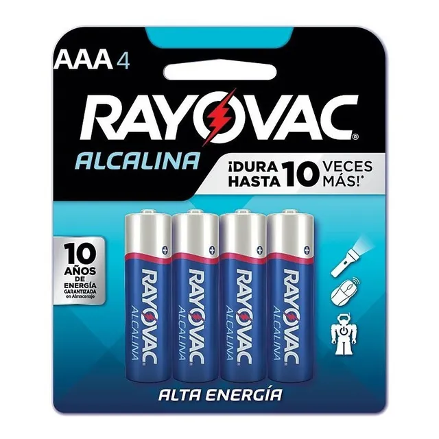 Pila Alcalinas Aaa Rayovac Blister X4 Triple A