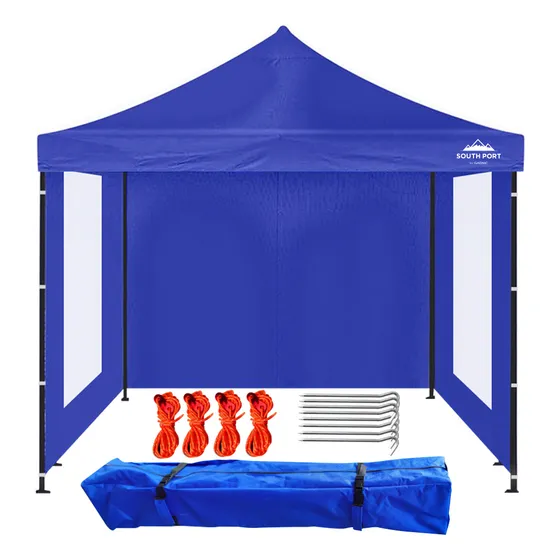 Gazebo South Port By Gadnic 3X3-M Plegable 3x3 Reforzado Paredes con Ventana Resistente Al Viento