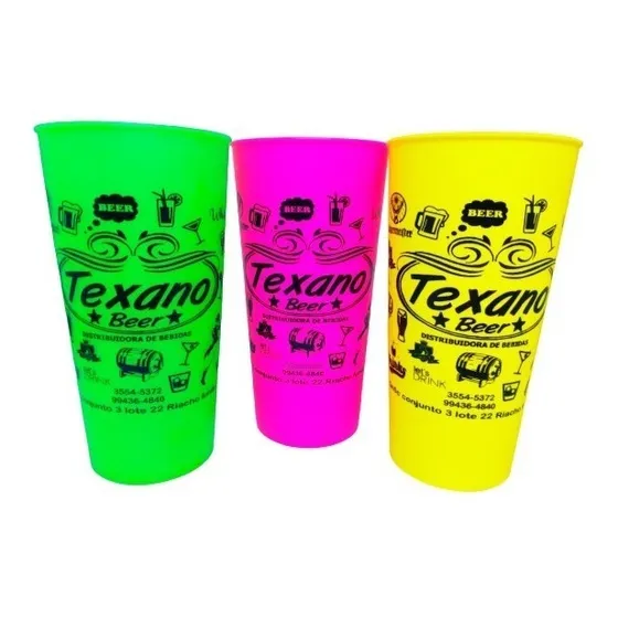 Kit 50 Copos Eco 550ml Personalizados (não Quebram)